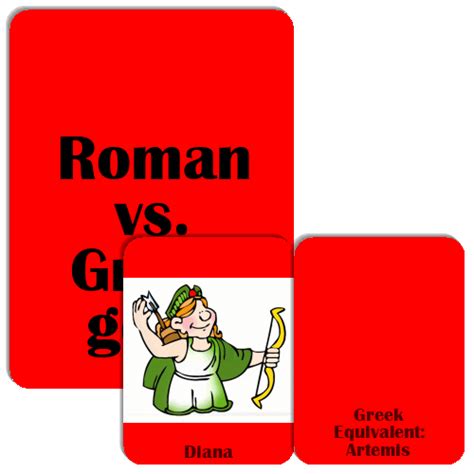 Roman Vs Greek Gods Match The Memory
