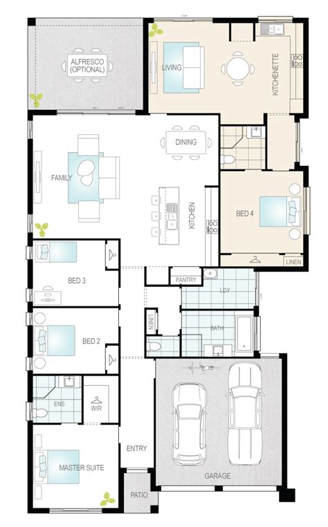 Duo One Single Storey Floor Plan Mcdonald Jones Modern Exterior