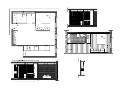 Cad Bedroom 2d View Plan And Elevation Autocad Software File Cadbull