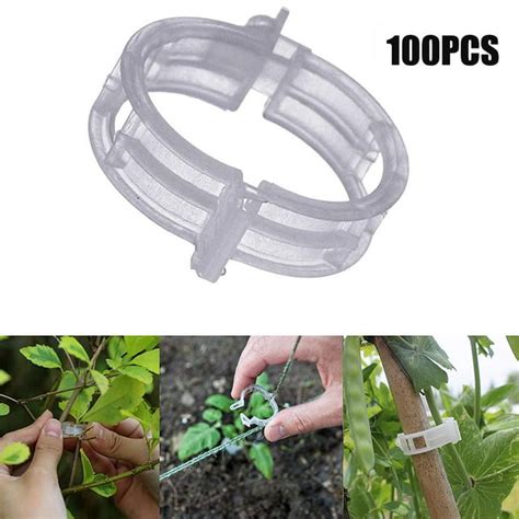 100pc Trellis Tomato Clips Supports Connects Plants Vines Trellis Twine