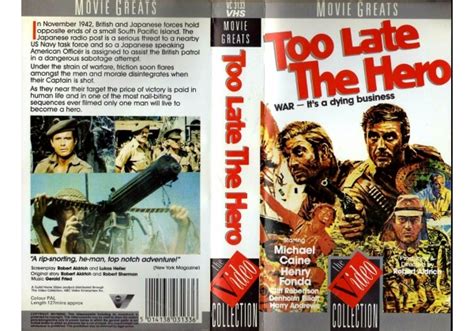 Too Late The Hero 1970 On Video Collection United Kingdom Betamax