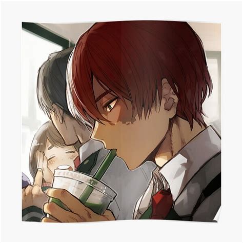 Todoroki Drink Poster For Sale By Robobunnii Redbubble