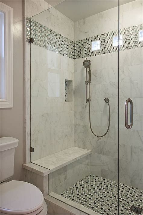 Bathroom shower tile ideas,bathroom tiles those narrow bands between tile shower includes two frames of why penny round subway tile is always the bathroom isnt clad it stone in wood. 40 Beautiful Bathroom Shower Tile Design Ideas and ...
