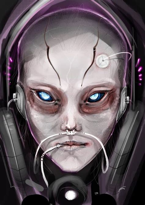 a woman with headphones and blue eyes is shown in this digital art style photo