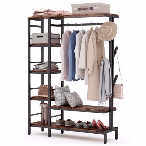 Store your favorite clothes and accessories on this stylish diy copper rack. Tribesigns Free-Standing Closet Organizer with Hooks ...