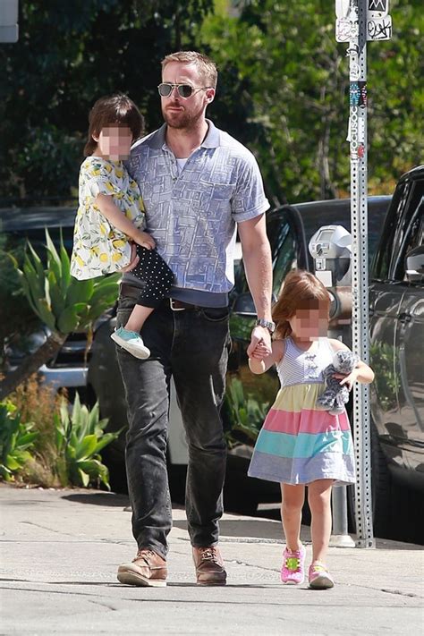 Ryan Gosling Takes His Daughters Esmeralda 7 And Amada 5 For Ice
