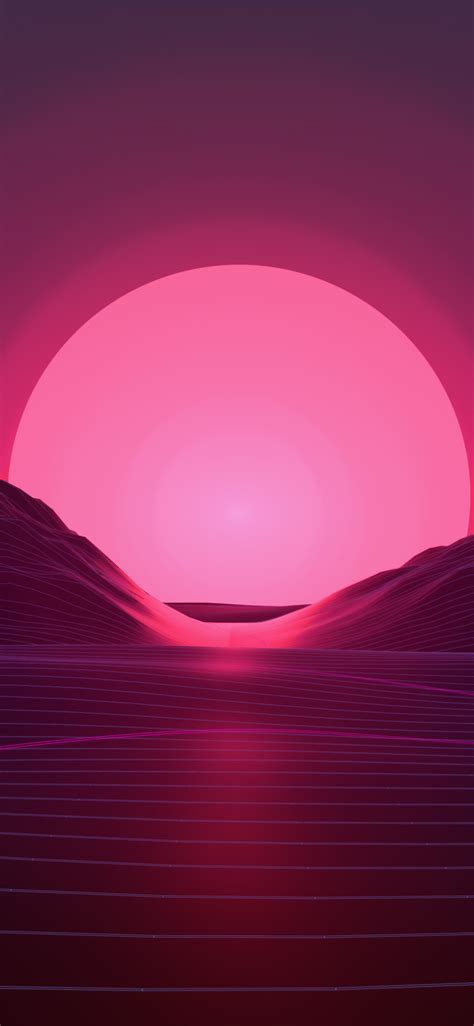 1125x2436 Neon Sunset 4k Iphone Xsiphone 10iphone X Hd 4k Wallpapers