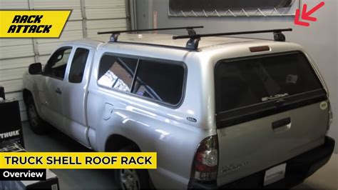 Truck Cap Camper Shell Topper With Thule Podium Base Roof Rack Youtube