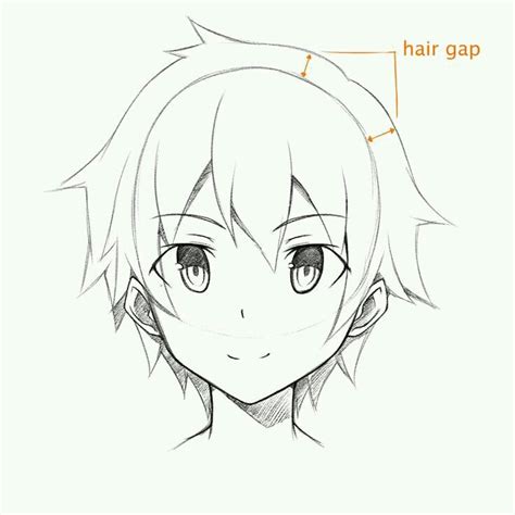 You can choose any expression for your anime boy, but most anime boys have sharp, defined features, with eyes slanting more at draw a horizontal line across the middle of the face for the placement of the eyes, and a line vertically down the middle for the nose. Pin by Elm Galang on Art | Drawings, Manga drawing, Anime ...