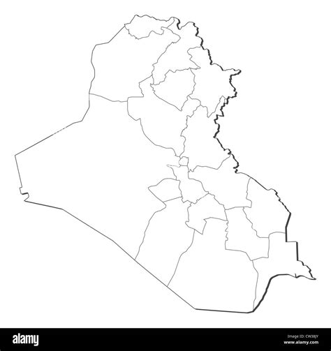 Political Map Of Iraq With The Several Governorates Stock Photo Alamy