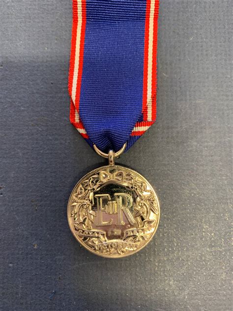 Replica Silver Royal Victorian Medal Queen Elizabeth 2 Quarterdeck