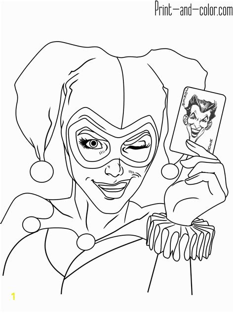 Harley Quinn Coloring Pages For Adults Divyajanan