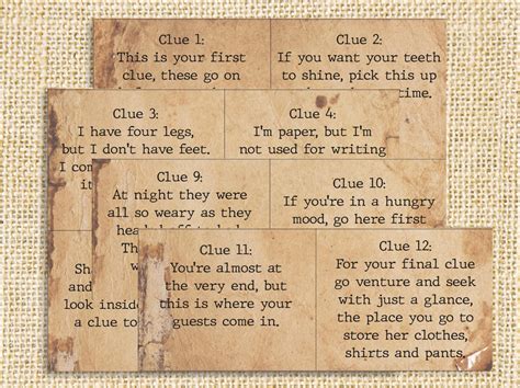 Mystery Clues