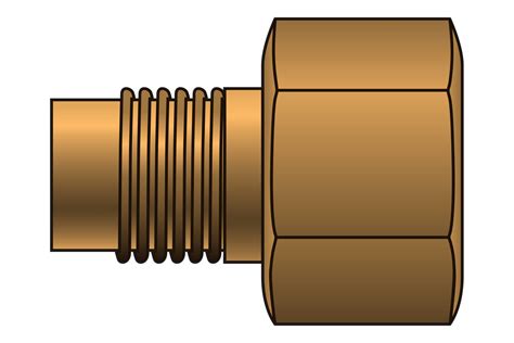 Gates G Straight Male To Female Brass Hydraulic Pipe Thread Adapter Sae