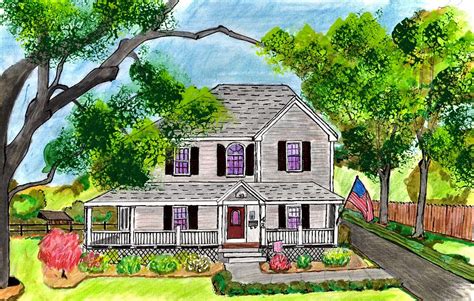 Danvers Home Drawing By Paul Meinerth Fine Art America
