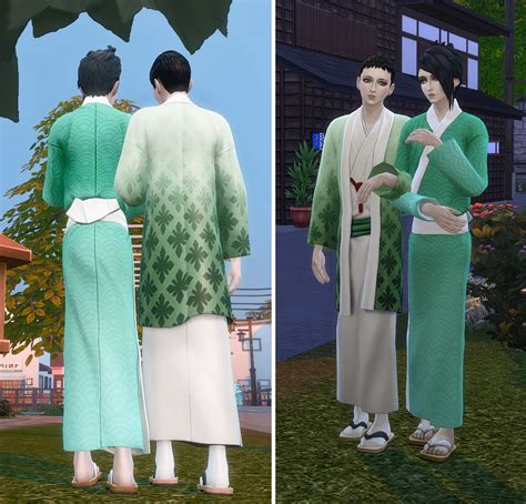 Mod The Sims Marble And Jade Kimono And Yukata Recolors