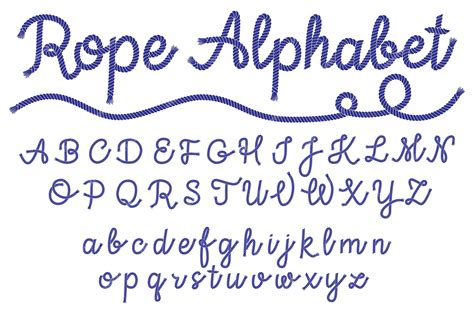 Premium Vector Sea Style Rope Characters Font Nautical Letters