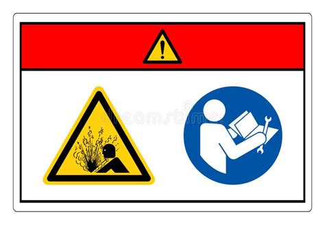 Read Technical Manual Symbol Signvector Illustration Isolated On