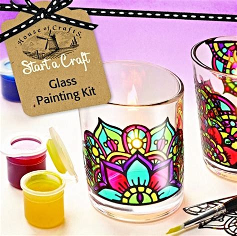 Glass Painting Kit Glass Craft Set T Set Kit For Etsy Uk