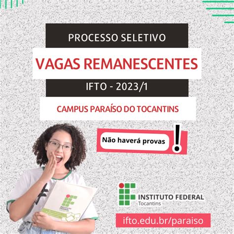 Ifto Inscrições 2023 Ensino Médio