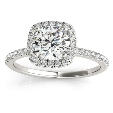 Add to wish list add to compare. Square Halo Diamond Engagement Ring Setting 18k White Gold 0.20ct - NG1485