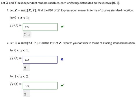 solved let x and y be independent random variables each uniformly distributed on the interval