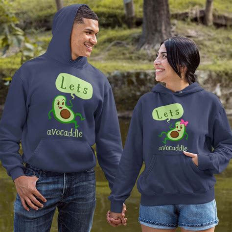 Couple Hoodies Set Of 2 Avocaddle Couples Hoodies Matching Hoodies For Couples Funny