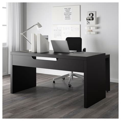 Malm meja 140x65 putih ap. MALM desk blackbrown 151x65 cm | IKEA Home Office