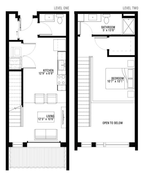 1 Bedroom Loft Apartment Floor Plans 550 Ultra Lofts