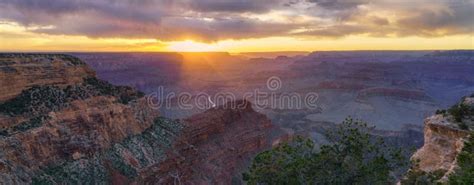 Sunset At Hopi Point On The Rim Trail At The South Rim Of Grand Canyon