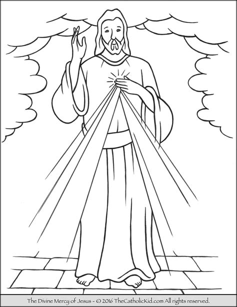 Divine Mercy Coloring Pages The Catholic Kid