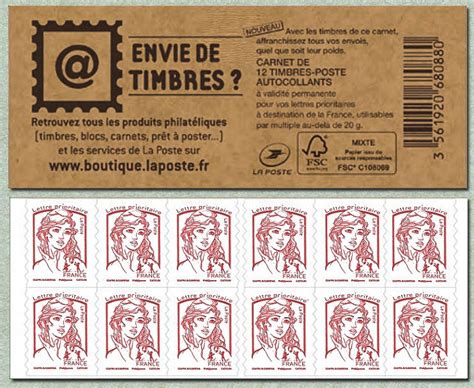 Prix décernés aux artistes peintres pour la conception de maquettes de timbres poste. Carnet de 12 timbres pour lettre prioritaire de la ...