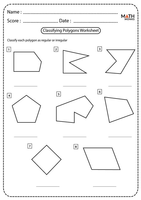 Polygons Worksheet Grade 6