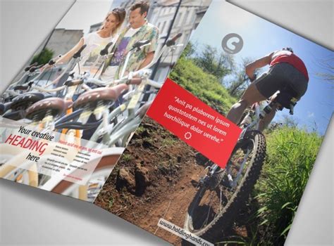 Bike Rentals And Mountain Biking Bi Fold Brochure Template