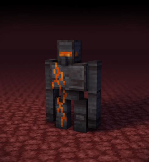 I Made A Netherite Golem Texture Links In Comments Minecraft