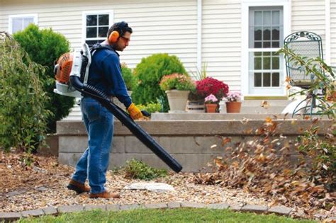When using a leaf blower, make sure you are using the right protective equipment. Autumn leaves clean up - Ideas for Garden, Backyard and ...