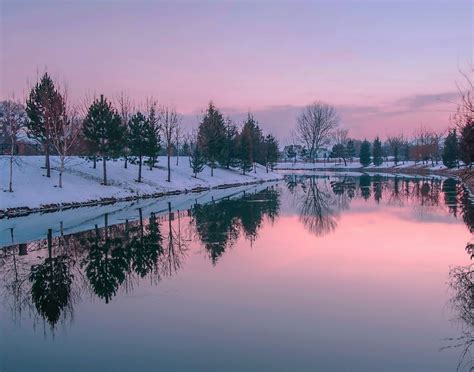Wallpaper Landscape Sunset Lake Water Nature Reflection Snow