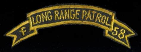 Original Us Army F Co 58th Infantry Long Range Patrol Scroll Vietnam