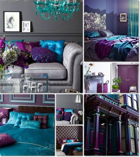 Collage Purple And Turquoise By At Purple Bedroom Decor Purple