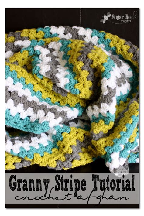 Modren Granny Stripe Crochet Blanket in 2020 (With images) | Granny stripe crochet, Crochet ...