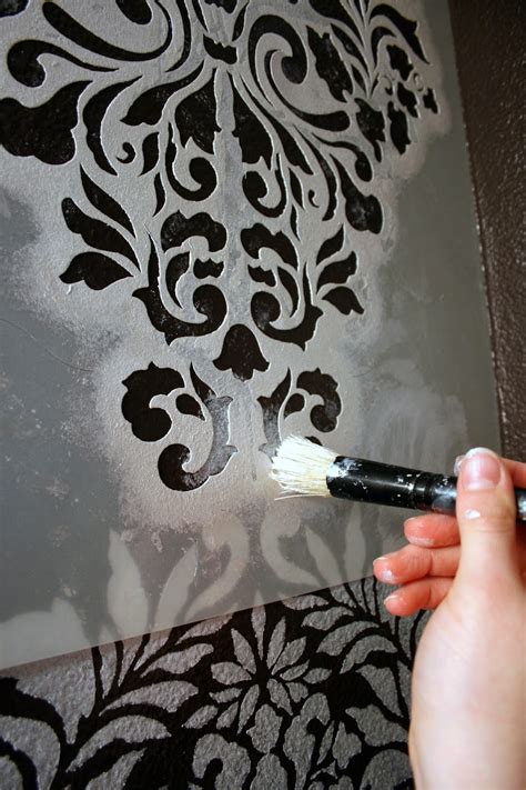 Interior wall painting ideas are a lot to choose from. I finally stenciled a wall! With this gorgeous pattern in ...