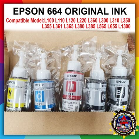 664 Epson Original Ink Set Cmy 2btls Black Shopee Philippines
