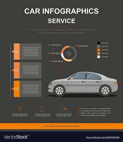 Business Infographic With Car Car Auto Service Vector Image On Auto