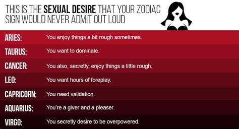 This Is The Sexual Desire That Your Zodiac Sign Would Never Admit Out