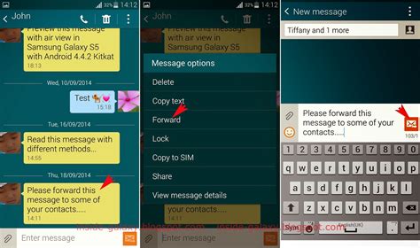 Inside Galaxy Samsung Galaxy S5 How To Forward A Text Message In