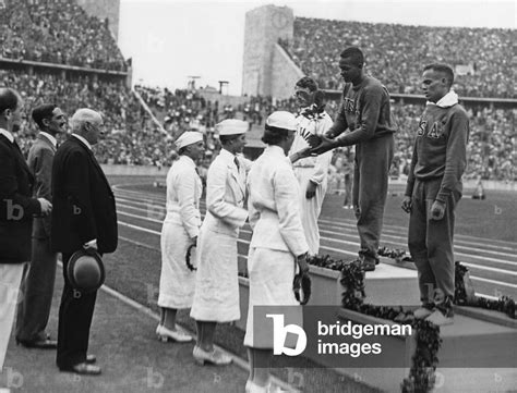 Jesse Owens As Winner Of The 400 M Race 1936 Bw Photo By
