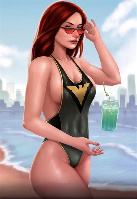 Rule 34 Bikini Jean Grey Marvel Marvel Comics Phoenix X Men X Men