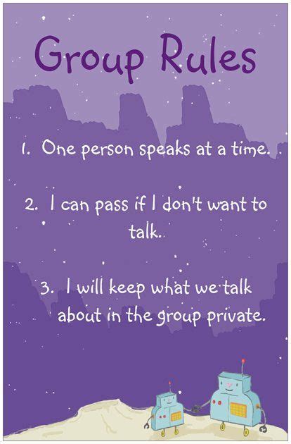 Group Counseling Rules Counseling Posters Counseling Strategies School Counselor Resources