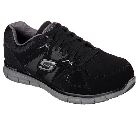 Skechers Work Mens Synergy Ekron Alloy Toe Athletic Safety Shoes