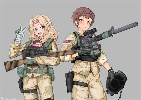 Kay And Naomi Girls Und Panzer And More Drawn By Houshou Danbooru